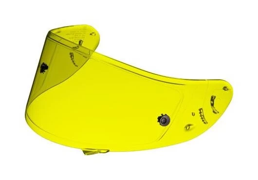 Shoei CWF-1 Race Pinlock-Ready Face Shield With Tear-Off Posts Hi Def Yellow [Previously Installed]
