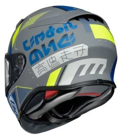 Shoei RF-1400 Accolade Helmet 7 Shoei RF-1400 Accolade Helmet -Cycling Helmet Shop shoei rf1400 accolade helmet grey blue yellow 3